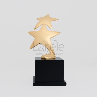 ESTATUILLAS TROFEOSPREMIO ESTRELLA DOBLE ESTRELLA EN BRONCE
