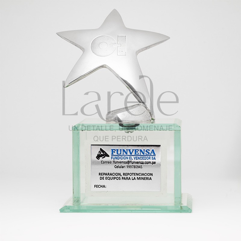 PREMIO ESTRELLA CON BASE DE CRISTAL