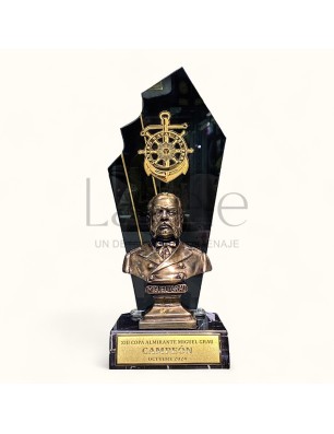 ESTATUILLAS TROFEOS BUSTO DE MIGUEL GRAU EN BRONCE