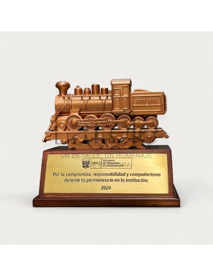 ESTATUILLAS TROFEOS TREN EN RESINA