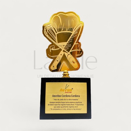 ESTATUILLAS TROFEOS PREMIO GASTRONOMICO