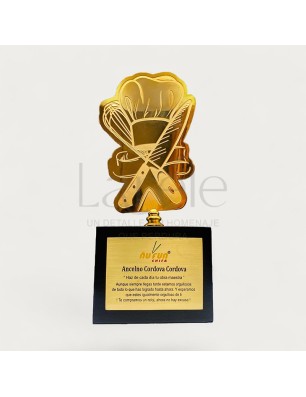 ESTATUILLAS TROFEOS PREMIO GASTRONOMICO