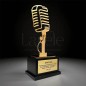 TROFEO DE MICRÓFONO EN BRONCE
