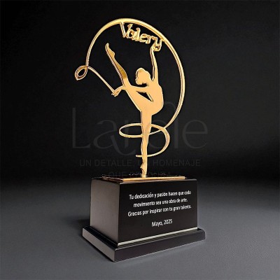 ESTATUILLA TROFEO DE BAILARINA GIMNASTA PERSONALIZADO