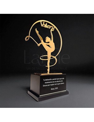ESTATUILLA TROFEO DE BAILARINA GIMNASTA PERSONALIZADO